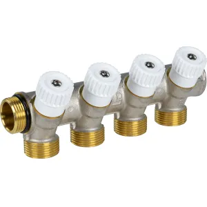 AFRISO ADM 114 ROZDZIELACZ SANITARNY C.W.U ROZSZERZENIE 4-OBW 1"X3/4" (przyłącza punktów poboru 3/4"; przyłącza zasilania 1"; 1 x belka) 22 114 00