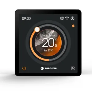 EUROSTER E2233 SMART GREY 230 V - INTERNETOWY,  GRAFITOWY REGULATOR TEMPERATURY DO MONTAŻU PODTYNKOWEGO