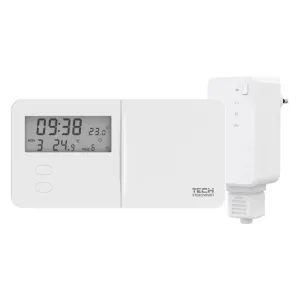  TECH T-9.2 - REGULATOR POKOJOWY DWUSTANOWY BATERYJNY BEZPRZEWODOWY BIAŁY