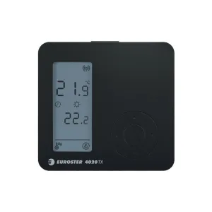 EUROSTER 4020TXRXB CZARNY - BEZPRZEWODOWY WIELOFUNKCYJNY REGULATOR TEMPERATURY Z ODBIORNIKIEM RX