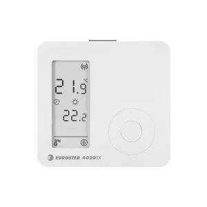 EUROSTER 4020TXRX230V BIAŁY - BEZPRZEWODOWY WIELOFUNKCYJNY REGULATOR TEMPERATURY Z ODBIORNIKIEM RX230V DO PUSZKI FI60