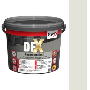 SOPRO DFX DESIGN FUGA EPOKSYDOWA DO MOZAIKI SZKLANEJ, CERAMICZNEJ 1 - 10 MM 3 KG KOLOR JASNY SZARY 16