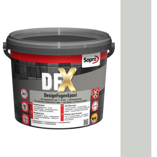 SOPRO DFX DESIGN FUGA EPOKSYDOWA DO MOZAIKI SZKLANEJ, CERAMICZNEJ 1 - 10 MM 3 KG KOLOR MANHATTAN 77