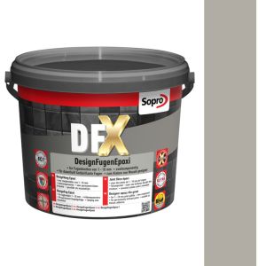 SOPRO DFX DESIGN FUGA EPOKSYDOWA DO MOZAIKI SZKLANEJ, CERAMICZNEJ 1 - 10 MM 3 KG KOLOR SZARY 15