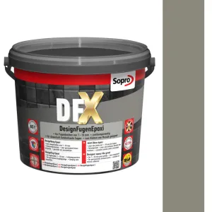 SOPRO DFX DESIGN FUGA EPOKSYDOWA DO MOZAIKI SZKLANEJ, CERAMICZNEJ 1 - 10 MM 3 KG KOLOR KAMIENNY SZARY 22