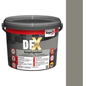 SOPRO DFX DESIGN FUGA EPOKSYDOWA DO MOZAIKI SZKLANEJ, CERAMICZNEJ 1 - 10 MM 3 KG KOLOR BETONOWY SZARY 14