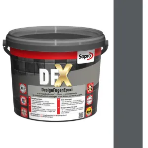 SOPRO DFX DESIGN FUGA EPOKSYDOWA DO MOZAIKI SZKLANEJ, CERAMICZNEJ 1 - 10 MM 3 KG KOLOR ANTRACYT 66
