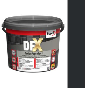 SOPRO DFX DESIGN FUGA EPOKSYDOWA DO MOZAIKI SZKLANEJ, CERAMICZNEJ 1 - 10 MM 3 KG KOLOR CZARNY 90