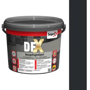 SOPRO DFX DESIGN FUGA EPOKSYDOWA DO MOZAIKI SZKLANEJ, CERAMICZNEJ 1 - 10 MM 3 KG KOLOR CZARNY 90