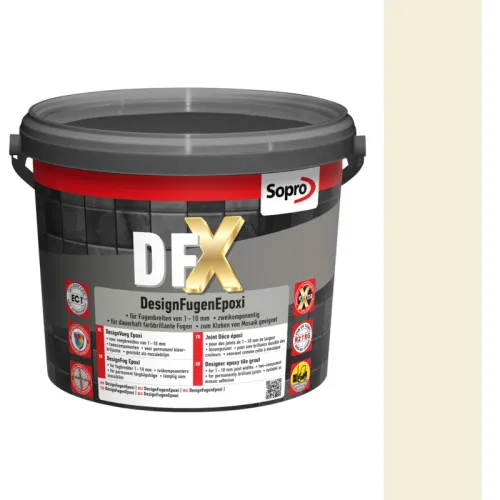 SOPRO DFX DESIGN FUGA EPOKSYDOWA DO MOZAIKI SZKLANEJ, CERAMICZNEJ 1 - 10 MM 3 KG KOLOR PERGAMON 27