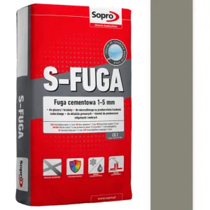  SOPRO S-FUGA - WĄSKA FUGA CEMENTOWA 1- 5 MM 25 KG KOLOR BETONOWY SZARY 14