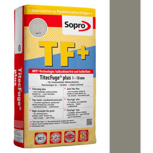 SOPRO TF+ WYSOKOWYTRZYMAŁA FUGA CEMENTOWA 1- 10 MM 15 KG KOLOR BETONOWY SZARY 14