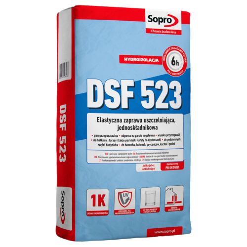 SOPRO DSF 523 - JEDNOSKŁADNIKOWA, ELASTYCZNA ZAPRAWA USZCZELNIAJĄCA 4 KG