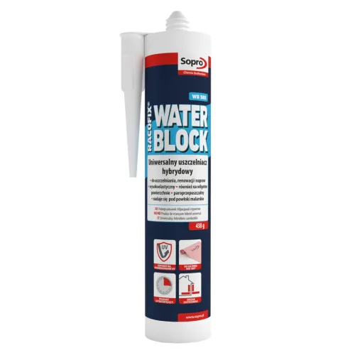 SOPRO RACOFIX WATERBLOCK 588 - UNIWERSALNY USZCZELNIACZ HYBRYDOWY 0,438 KG