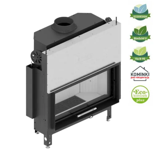 HITZE POWIETRZNY WKŁAD KOMINKOWY ALBERO AL19G.H-D - GILOTYNA SZYBA DECOR 19 KW