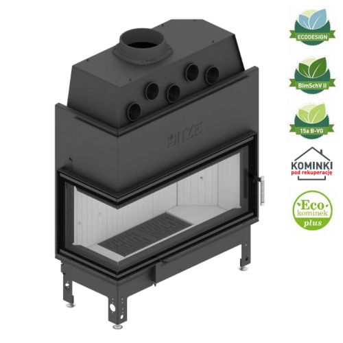 HITZE POWIETRZNY WKŁAD KOMINKOWY ALBERO AL19L.H-D - LEWY SZYBA DECOR ŁĄCZONA 19 KW