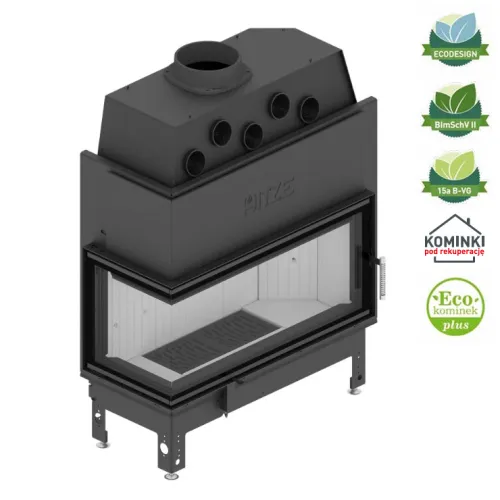 HITZE POWIETRZNY WKŁAD KOMINKOWY ALBERO AL19L.H-D - LEWY SZYBA DECOR ŁĄCZONA 19 KW