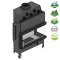 HITZE POWIETRZNY WKŁAD KOMINKOWY ALBERO AL19R.H-D - PRAWY SZYBA DECOR ŁĄCZONA 19 KW