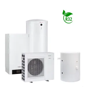 VIESSMANN VITOCAL 100-S TYP AWB-M-E-AC 101.B08 (R32) 8 KW ZESTAW POMPY CIEPŁA TYPU SPLIT Z024090 (grzanie i chłodzenie; grzałka; C.W.U 300 l; bufor 120 l) 