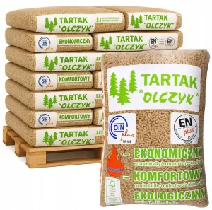 OLCZYK PELLET DRZEWNY 6 MM PELET CERTYFIKOWANY OPAŁ 20 WORKÓW 300KG PALETA