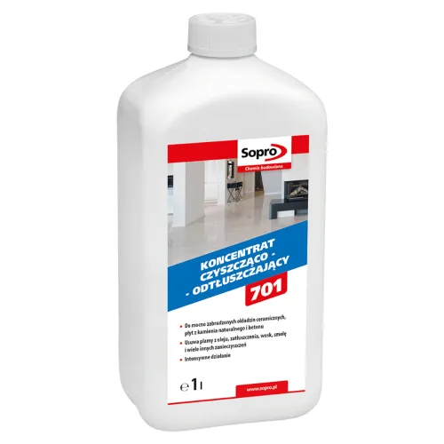 SOPRO GR 701 - KONCENTRAT CZYSZCZĄCO-ODTŁUSZCZAJĄCY DO KAMIENIA NATURALNEGO I BETONU