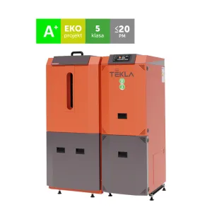 TEKLA DRACO D BIO LUX - KOCIOŁ PELLETOWY 15 KW, ZASOBNIK PO LEWEJ STRONIE