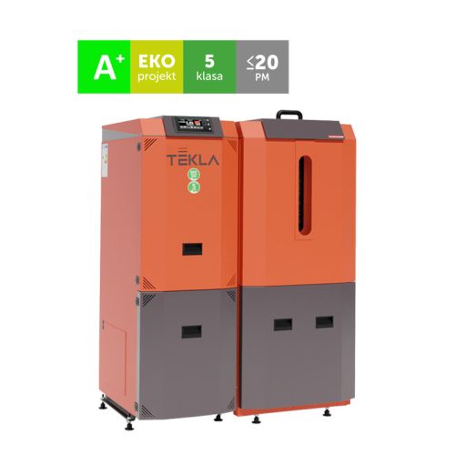 TEKLA DRACO D BIO LUX - KOCIOŁ PELLETOWY 22 KW, ZASOBNIK PO PRAWEJ STRONIE