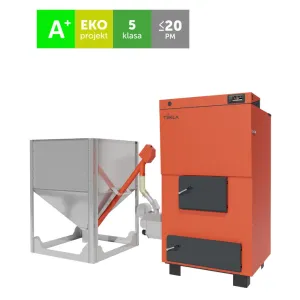 TEKLA DRACO BIO - KOCIOŁ PELLETOWY 150 KW Z ZASOBNIKIEM WOLNOSTOJĄCYM 1500 L