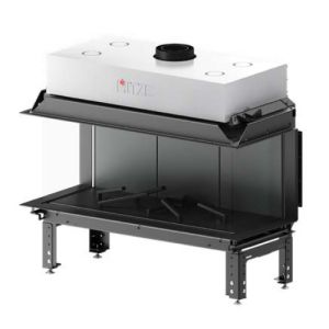 HITZE KOMINEK GAZOWY CALMA 120TS CLA 120x50.TC-G-MH 3 SZYBY, BLACHA PŁASKA W KOLORZE CZARNYM 17,6 KW