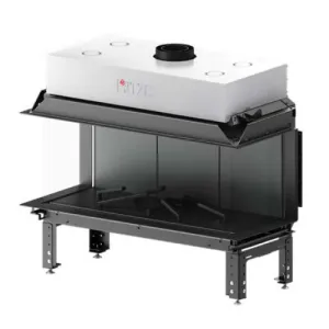 HITZE KOMINEK GAZOWY CALMA 120TS CLA 120x50.TC-G-MH 3 SZYBY, BLACHA PŁASKA W KOLORZE CZARNYM 17,6 KW