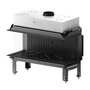 HITZE KOMINEK GAZOWY CALMA 120TS CLA 120x50.TC-G-MH 3 SZYBY, AKUCERAM W KOLORZE GRAFITOWYM 17,6 KW