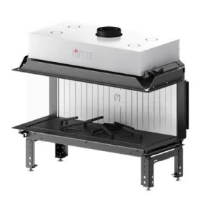 HITZE KOMINEK GAZOWY CALMA 120TS CLA 120x50.TC-G-MH 3 SZYBY, AKUCERAM W KOLORZE BIAŁYM 17,6 KW