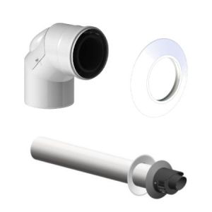 TERMET PP/STAL PAKIET Z WYJŚCIEM PRZEZ ŚCIANĘ Ø60/Ø100 T 9000 04 05 03 