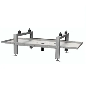 REGULOWANA KONSTRUKCJA - STOJAK POD POMPY CIEPŁA  + TACA SKROPLIN INOX NIERDZEWNA (regulacja szerokości oraz głębokości; taca skroplin 1190 x 510 x 25) 