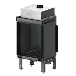 HITZE KOMINEK GAZOWY CALMA 65S BLACHA PŁASKA W KOLORZE CZARNYM M01B-CLA65X80.S 13,8 kW