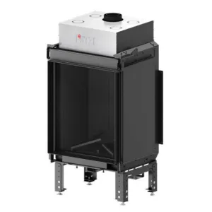 HITZE KOMINEK GAZOWY CALMA 65S AKUCERAM W KOLORZE GRAFITOWYM AB-CLA65X80.S 13,8 kW
