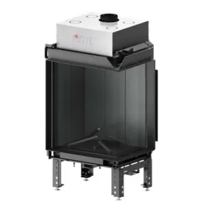 HITZE KOMINEK GAZOWY CALMA 65R BLACHA W KOLORZE CZARNYM M01B-CLA65X80.R 13,8 kW