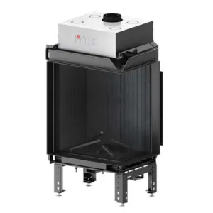 HITZE KOMINEK GAZOWY CALMA 65R AKUCERAM W KOLORZE GRAFITOWYM AB-CLA65X80.R 13,8 kW