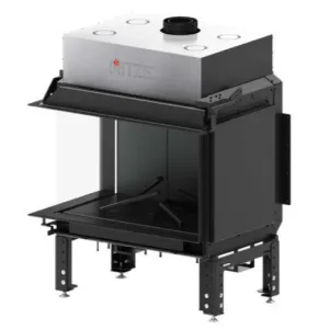 HITZE KOMINEK GAZOWY CALMA 80L BLACHA PŁASKA W KOLORZE CZARNYM M01B-CLA80X50.L 10,8 kW