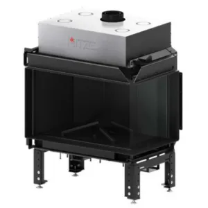 HITZE KOMINEK GAZOWY CALMA 80R BLACHA PŁASKA W KOLORZE CZARNYM M01B-CLA80X50.R 10,8 kW