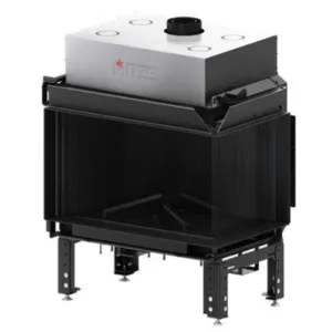 HITZE KOMINEK GAZOWY CALMA 80R AKUCERAM W KOLORZE GRAFITOWYM AB-CLA80X50.R 10,8 kW