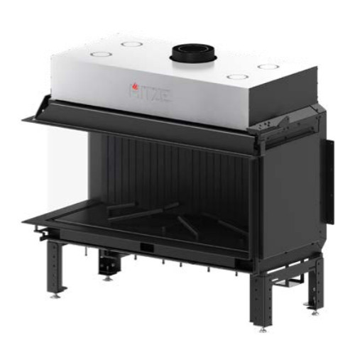 HITZE KOMINEK GAZOWY CALMA 120L AKUCERAM W KOLORZE GRAFITOWYM AB-CLA120X50.L 17,6 kW