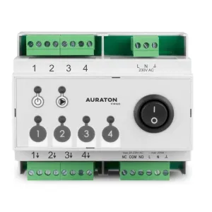 AURATON VIRGO - PRZEWODOWA LISTWA STERUJĄCA OGRZEWANIEM PODŁOGOWYM - 4 STREFY