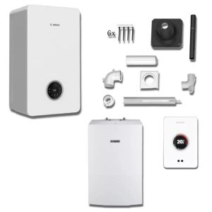 BOSCH PAKIET KOCIOŁ GC2300iW 20P + ZASOBNIK 117L STORA WD120B +  REGULATOR CT 200 + ZESTAW DO SZACHTU FI 60/100 8734100903