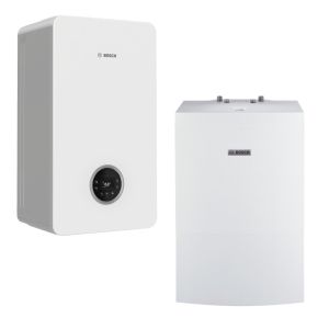 BOSCH PAKIET KOCIOŁ KONDENSACYJNY, JEDNOFUNKCYJNY GC2300iW 15P + ZASOBNIK WD120B Z CZUJNIKIEM C.W.U. - 8734100638