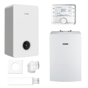 BOSCH PAKIET KOCIOŁ  GC2300iW 20P + ZASOBNIK WD120B +  REGULATOR CR 400 Z CZUJNIKIEM TEMP. ZEWNĘTRZNEJ AF2 + ZESTAW DO SZACHTU AZB 616/1 - 8734100642