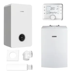 BOSCH PAKIET KOCIOŁ GC5700iW24P + REGULATOR CR400 + ZASOBNIK WD120B + ZESTAW DO SZACHTU AZB 616/1  - 8734100849