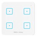 TECH SINUM CZTEROPOLOWY DOTYKOWY SZKLANY WŁĄCZNIK WS-04 BIAŁY