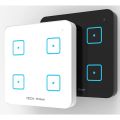TECH SINUM CZTEROPOLOWY DOTYKOWY SZKLANY WŁĄCZNIK WS-04 BIAŁY