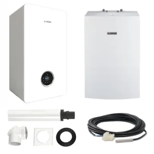 BOSCH PAKIET KOCIOŁ GC7800iW 20 P 23 + ZASOBNIK WD120B+ SYSTEM POZIOMY 2574 + CZUJNIK - 8734100868